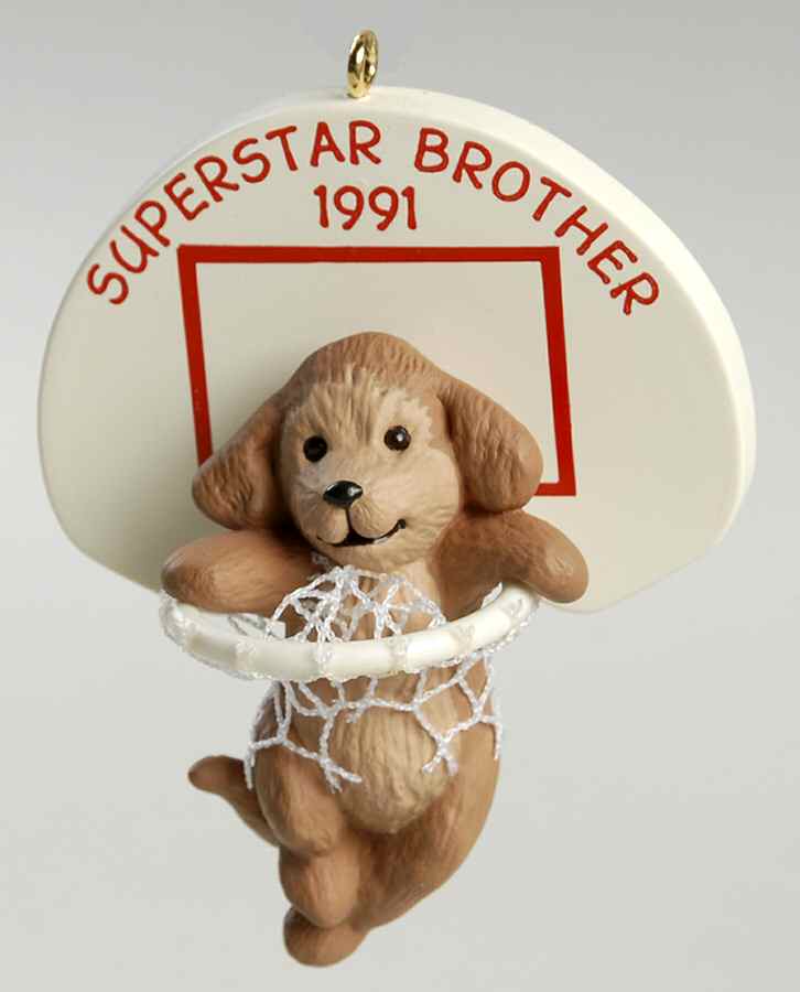 1991 Hallmark Christmas Ornaments Superstar Brother - Boxed by Hallmark Gold Crown-1
