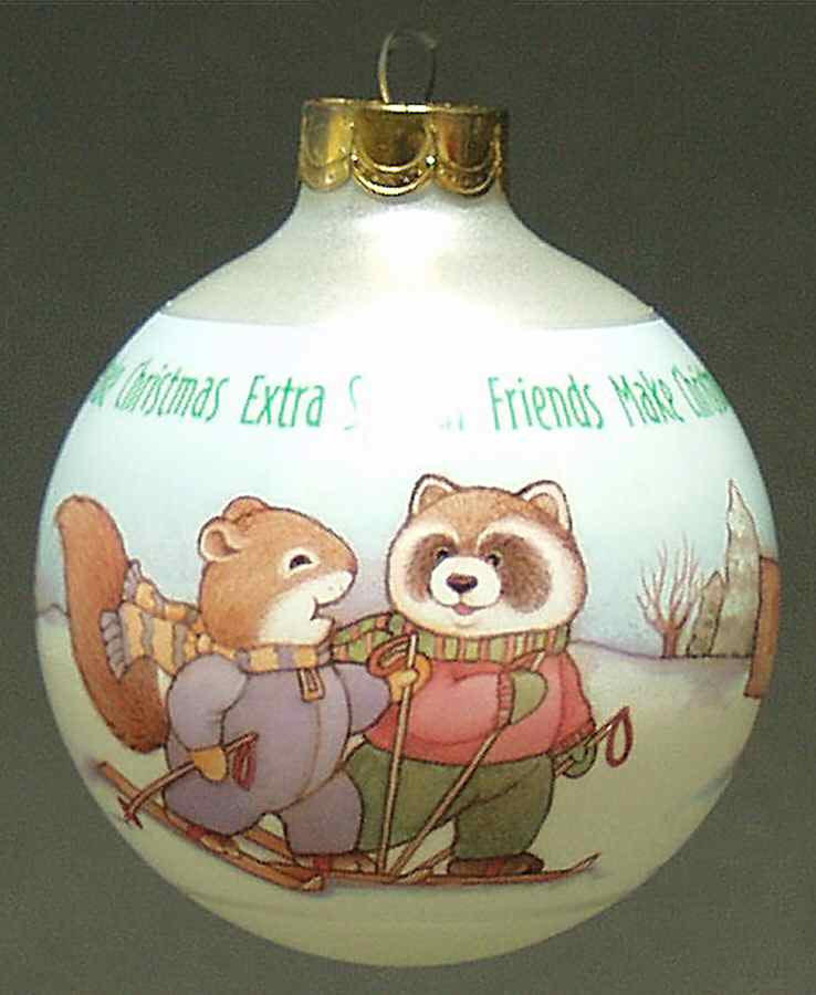 1991 Hallmark Christmas Ornaments Extra Special Friends - Boxed by Hallmark Gold Crown-1