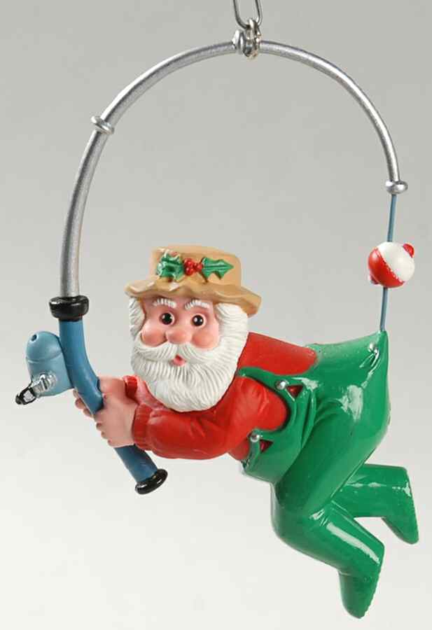 Fishing Hooked On Santa - No Box by Hallmark Gold Crown-1
