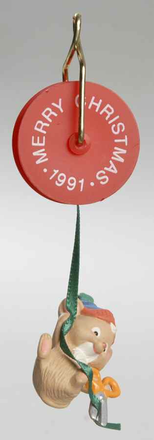 1991 Hallmark Christmas Ornaments On A Roll - Boxed by Hallmark Gold Crown-1
