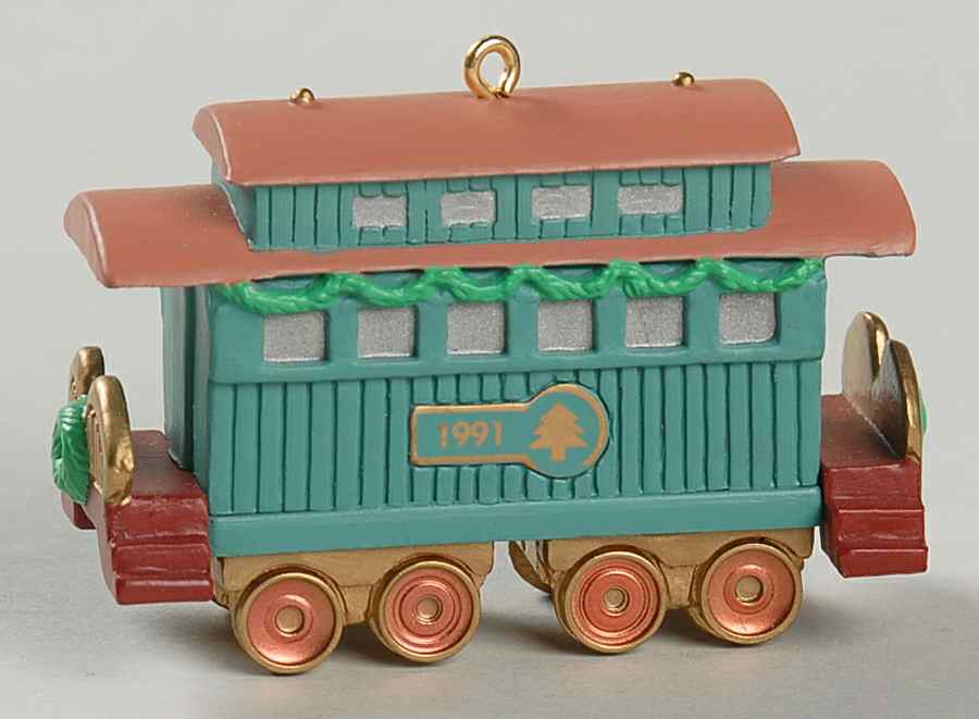Claus & Company RR-Railroad Passenger Car-1991 - No Box by Hallmark Gold Crown-1