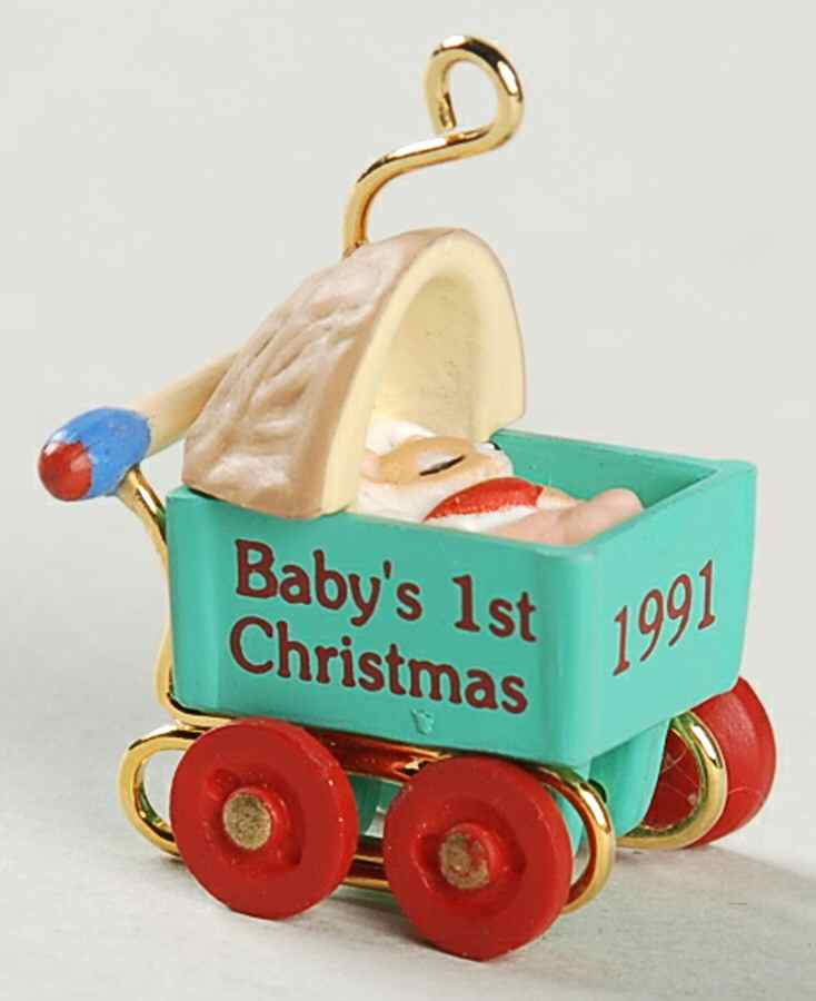 1991 Hallmark Christmas Ornaments Baby's First Christmas - No Box by Hallmark Gold Crown-1
