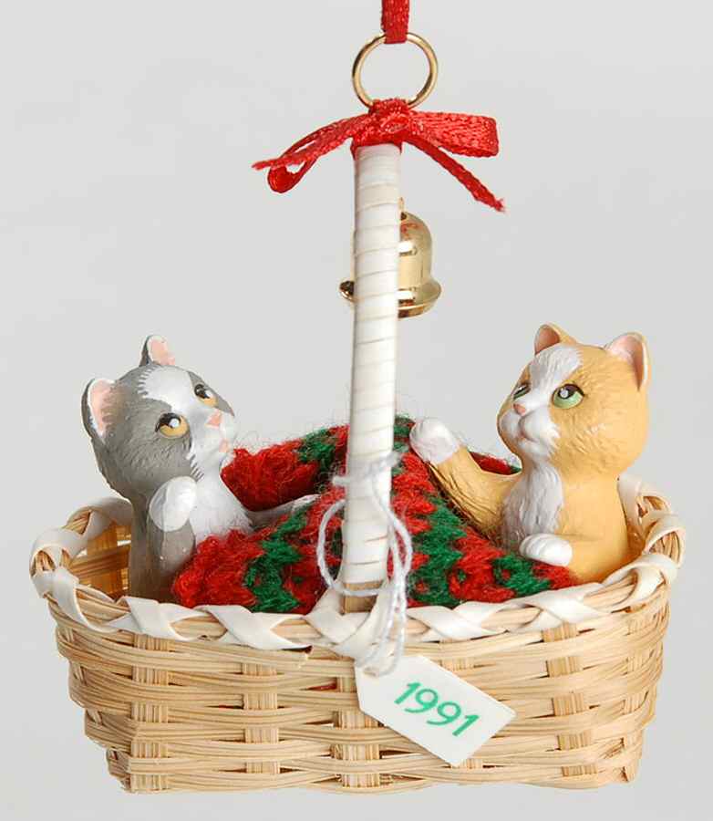 1991 Hallmark Christmas Ornaments Basket Bell Players - Boxed by Hallmark Gold Crown-1