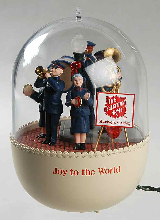 1991 Hallmark Christmas Ornaments Salvation Army Band-Joy To The World - Boxed by Hallmark Gold Crown-1