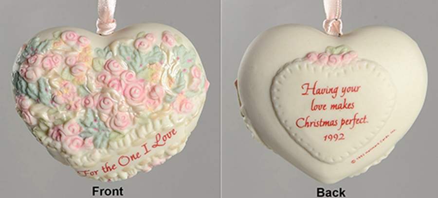 1992 Hallmark Christmas Ornaments For The One I Love - Boxed by Hallmark Gold Crown-1