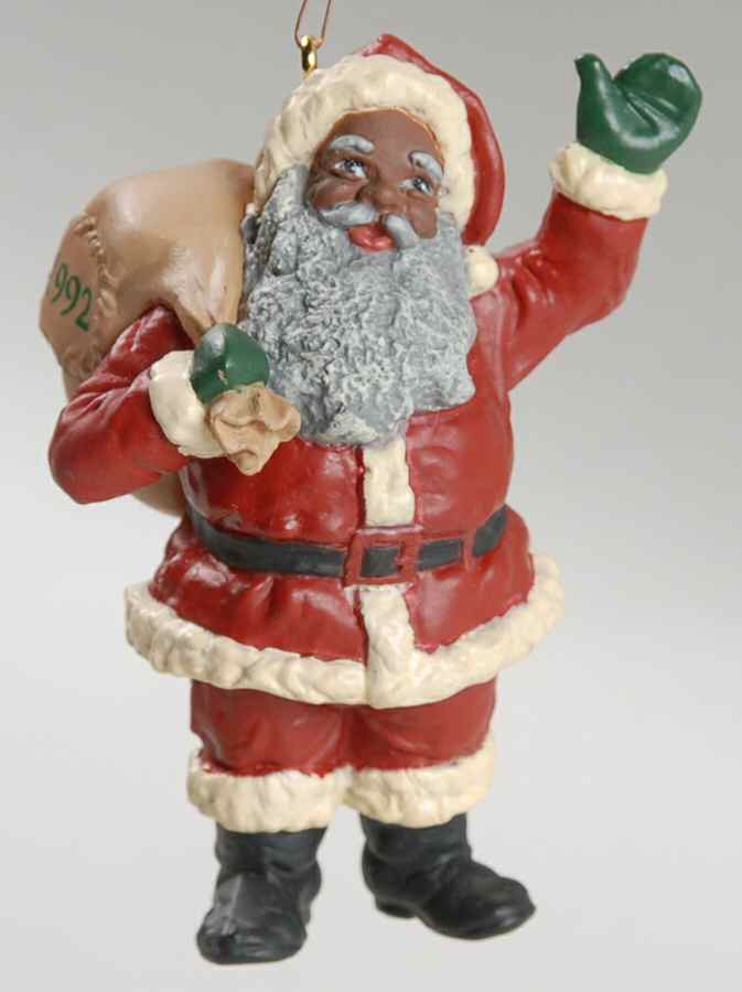 1992 Hallmark Christmas Ornaments Cheerful Santa - Boxed by Hallmark Gold Crown-1
