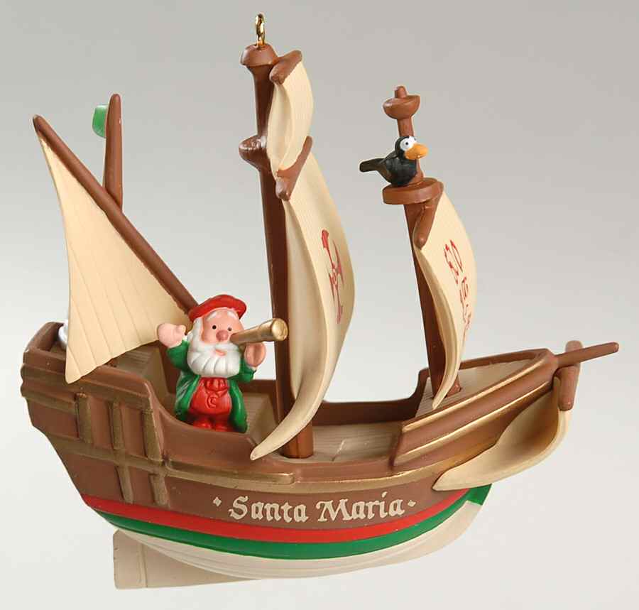1992 Hallmark Christmas Ornaments Santa Maria - No Box by Hallmark Gold Crown-1
