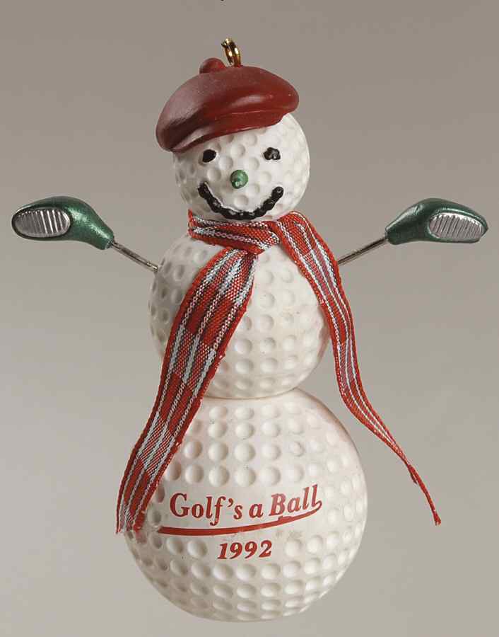 1992 Hallmark Christmas Ornaments Golf's A Ball - Boxed by Hallmark Gold Crown-1