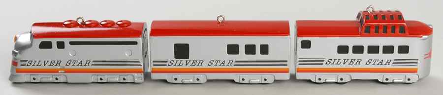 1992 Hallmark Christmas Ornaments Silver Star-Set Of 3 - Boxed by Hallmark Gold Crown-1
