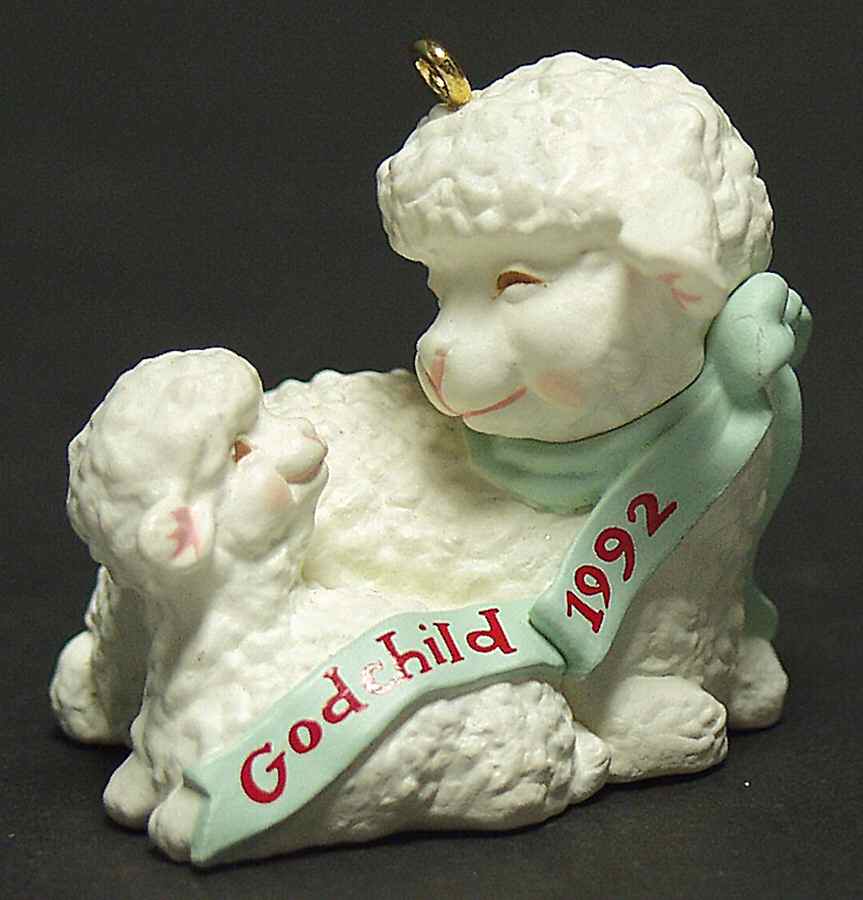 1992 Hallmark Christmas Ornaments Godchild - With Box 108 by Hallmark Gold Crown-1