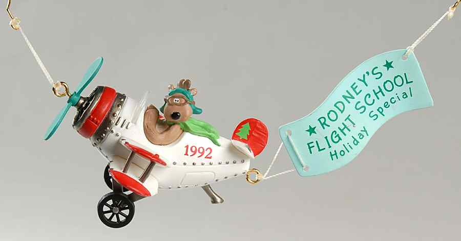 1992 Hallmark Christmas Ornaments Rodnet Takes Flight - Boxed by Hallmark Gold Crown-1