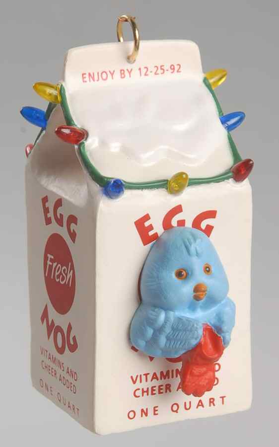 1992 Hallmark Christmas Ornaments Egg Nog Nest - Boxed by Hallmark Gold Crown-1