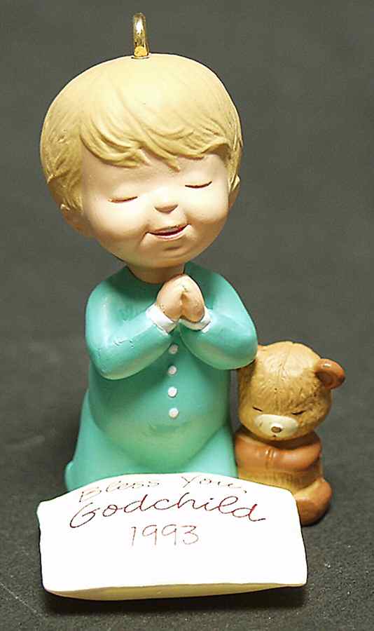 1993 Hallmark Christmas Ornaments God Child - No Box 108 by Hallmark Gold Crown-1