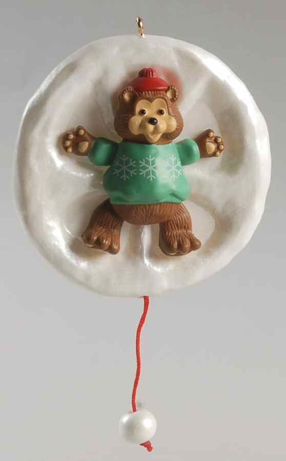 1993 Hallmark Christmas Ornaments Snow Bear Angel - Boxed by Hallmark Gold Crown-1