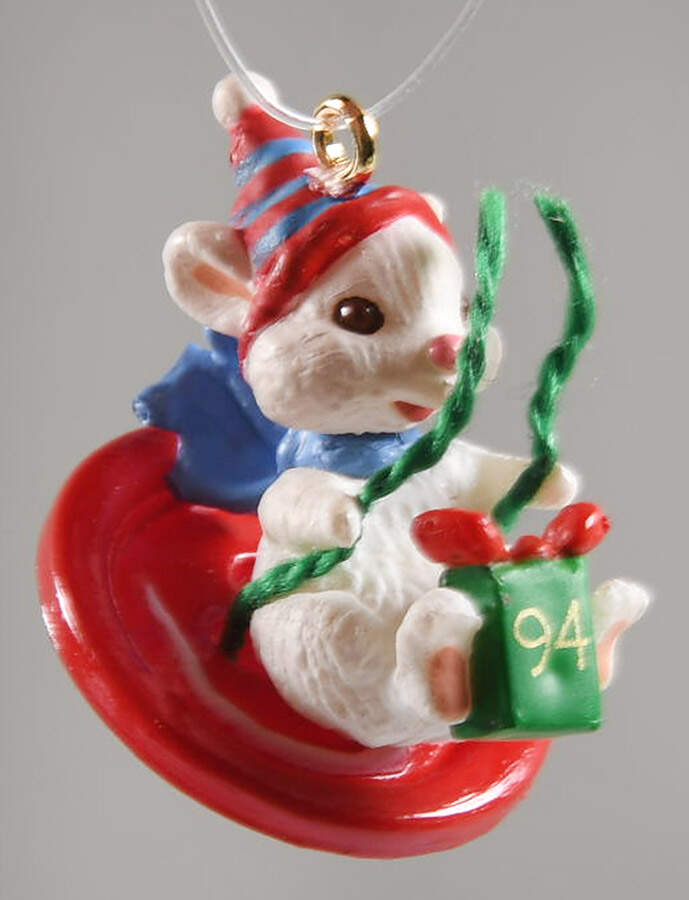 1994 Hallmark Christmas Ornaments Cute As A Button - Boxed by Hallmark Gold Crown-1