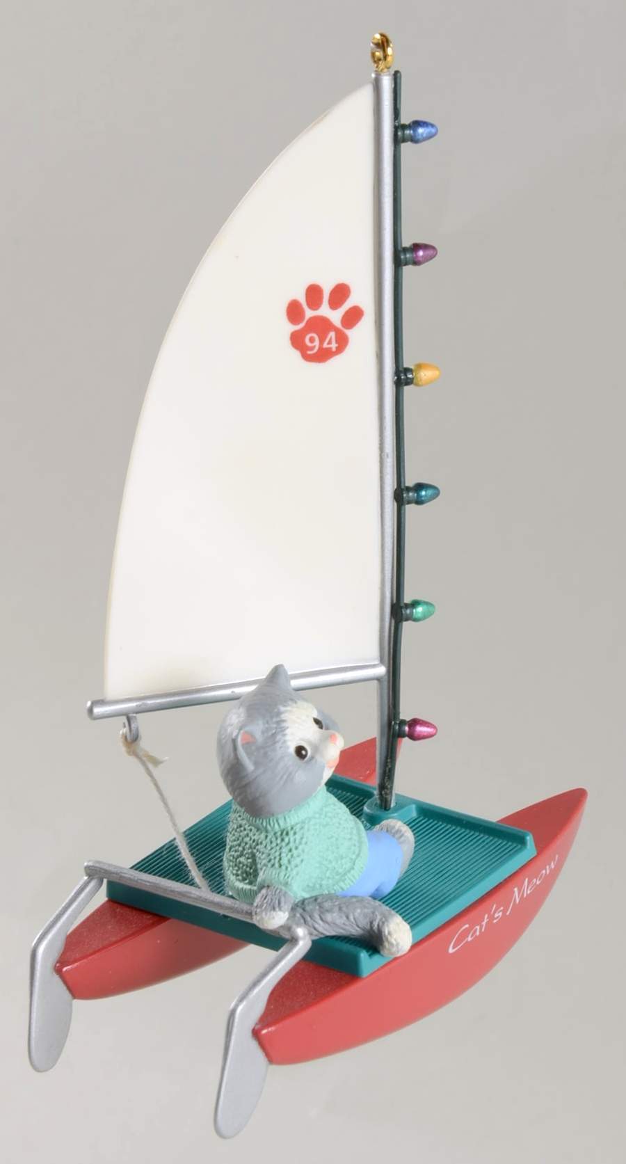 1994 Hallmark Christmas Ornaments Kitty's Catamaran-Cat's Meow - Boxed by Hallmark Gold Crown-1