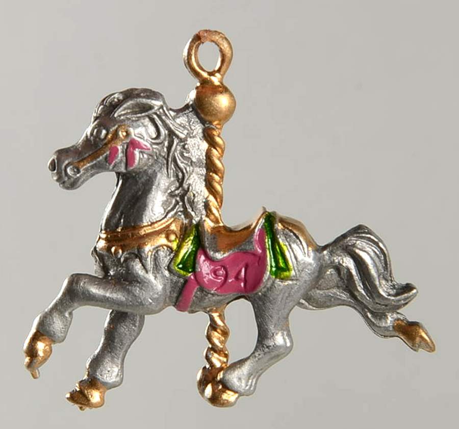 1994 Hallmark Christmas Ornaments Graceful Carousel Horse - Boxed by Hallmark Gold Crown-1