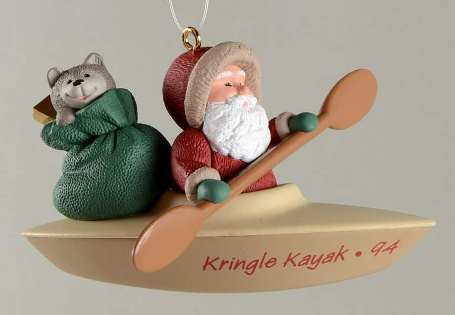 1994 Hallmark Christmas Ornaments Kringle's Kayak - Boxed by Hallmark Gold Crown-1