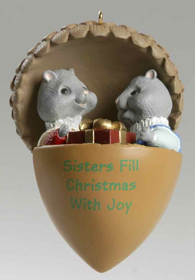 1994 Hallmark Christmas Ornaments Sister To Sister - Boxed by Hallmark Gold Crown-1