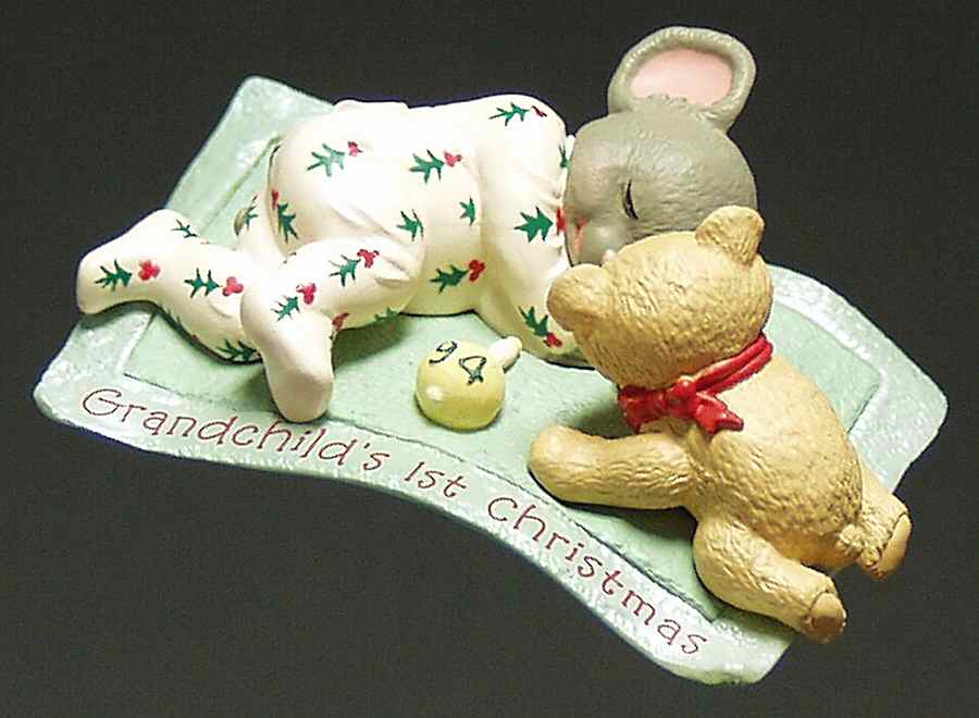 1994 Hallmark Christmas Ornaments Grandchild's First Christmas - Boxed by Hallmark Gold Crown-1