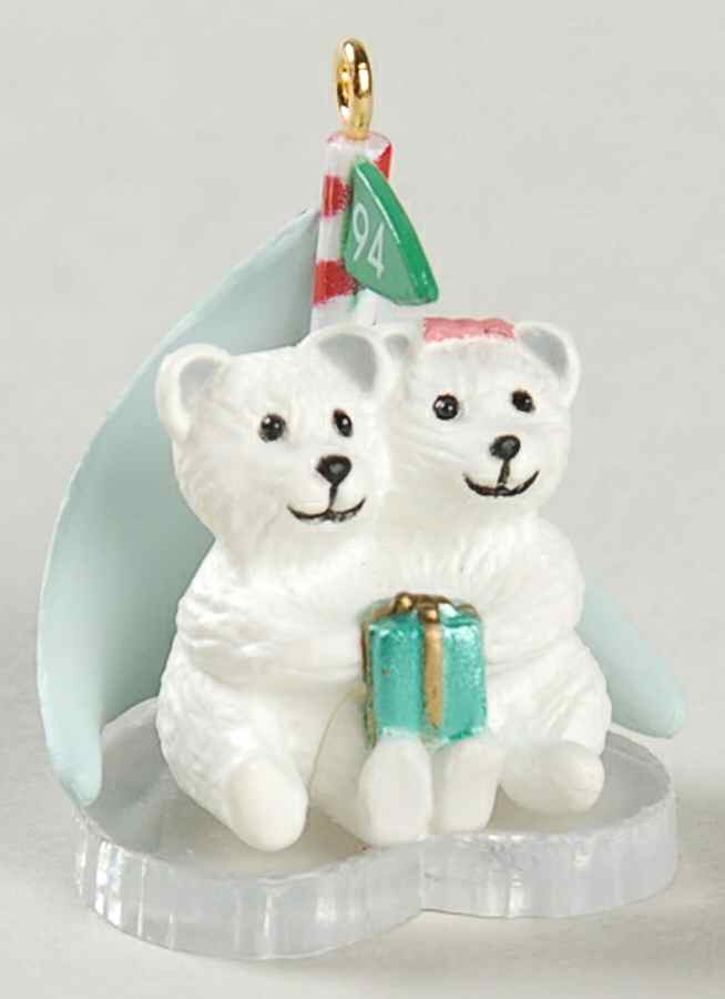 1994 Hallmark Christmas Ornaments Hearts A Sail - With Box 53 by Hallmark Gold Crown-1