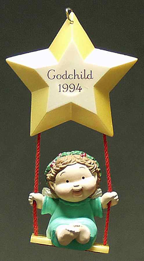 1994 Hallmark Christmas Ornaments Godchild - Boxed by Hallmark Gold Crown-1