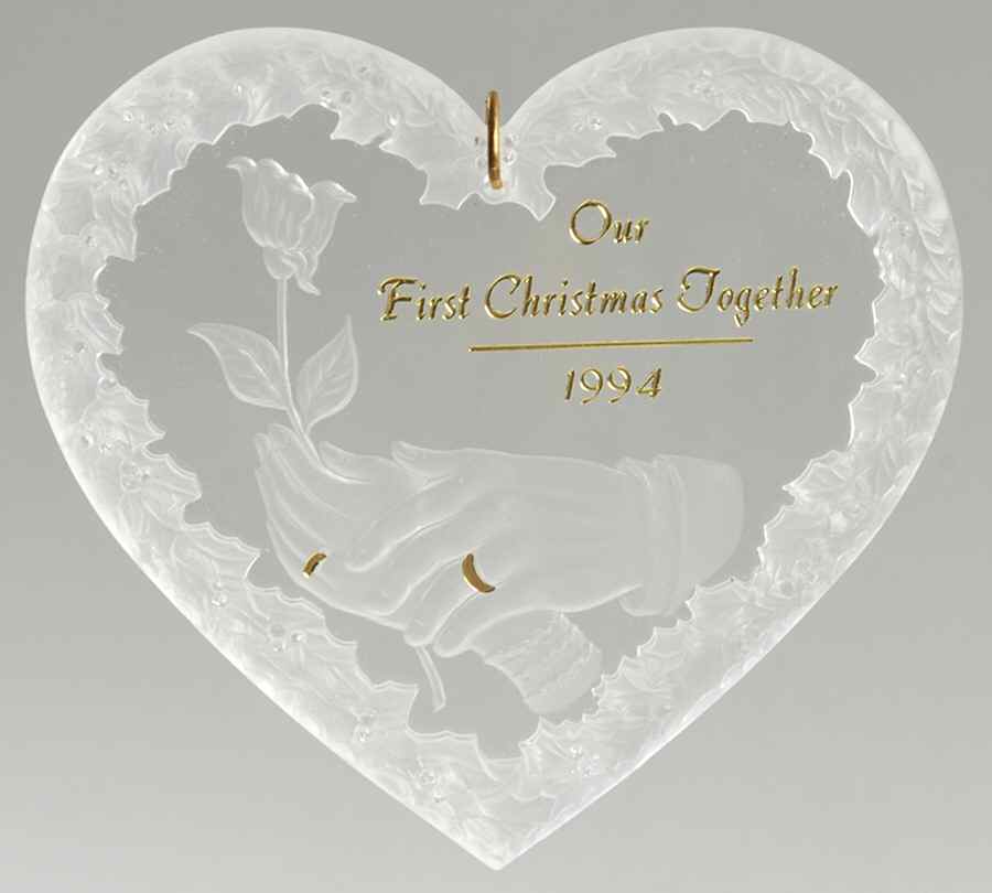 1994 Hallmark Christmas Ornaments Our First Christmas Together - Boxed by Hallmark Gold Crown-1