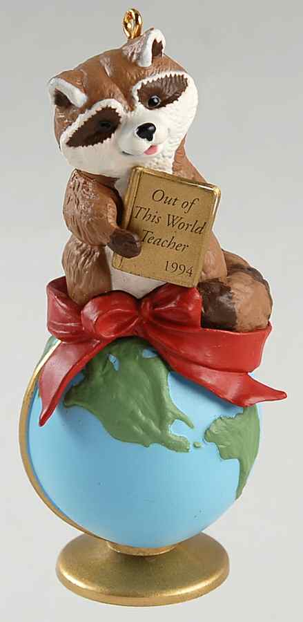 1994 Hallmark Christmas Ornaments Out Of This World Teacher - Boxed by Hallmark Gold Crown-1