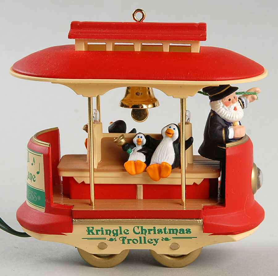 1994 Hallmark Christmas Ornaments Kringle Trolley - Boxed by Hallmark Gold Crown-1