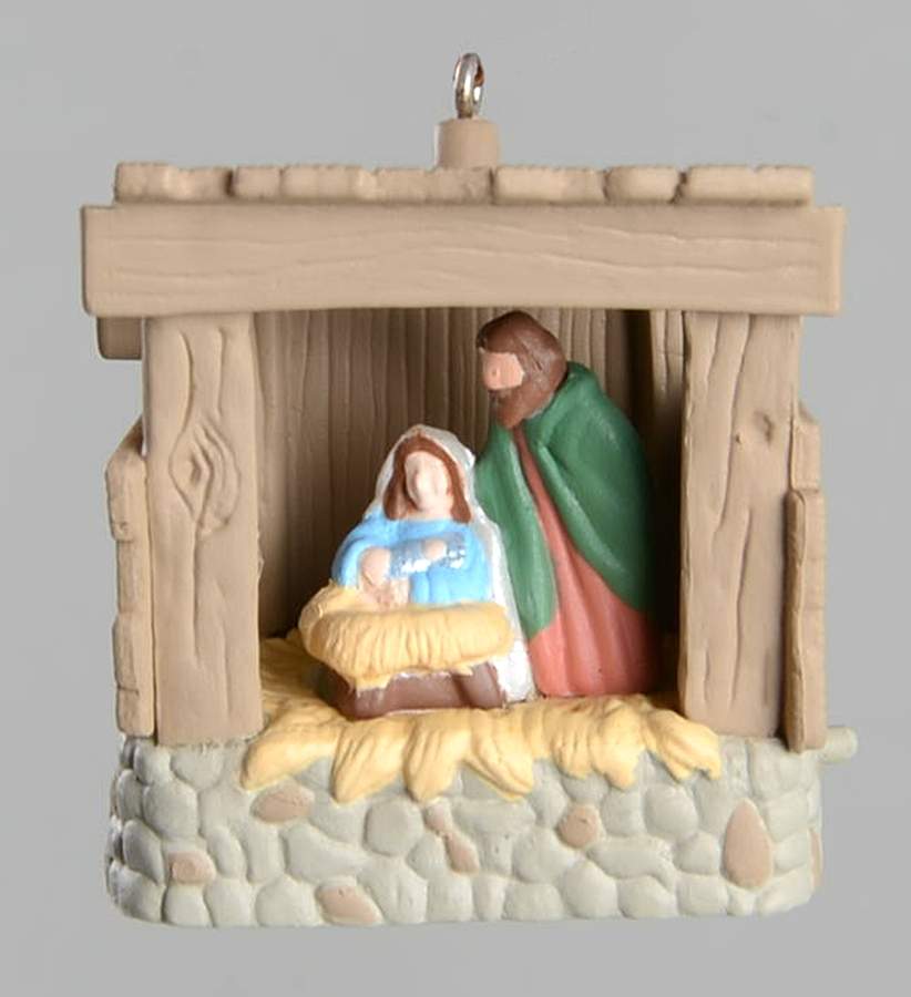 1995 Hallmark Christmas Ornaments Starlit Nativity - Boxed by Hallmark Gold Crown-1