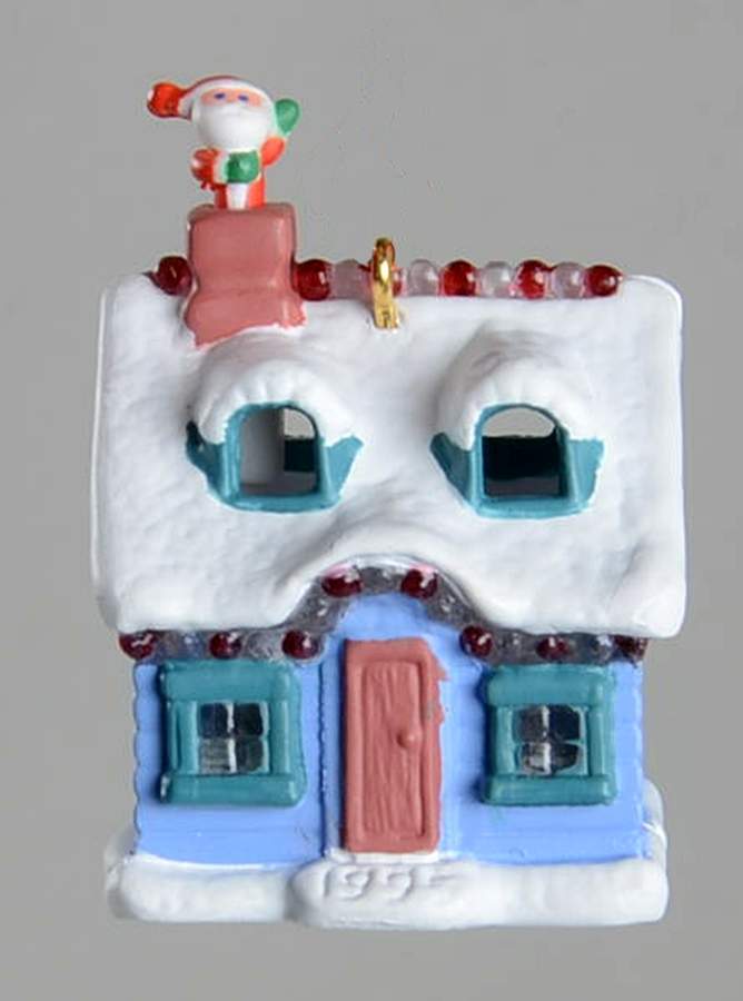 1995 Hallmark Christmas Ornaments Santa Visit                    - Boxed by Hallmark Gold Crown-1