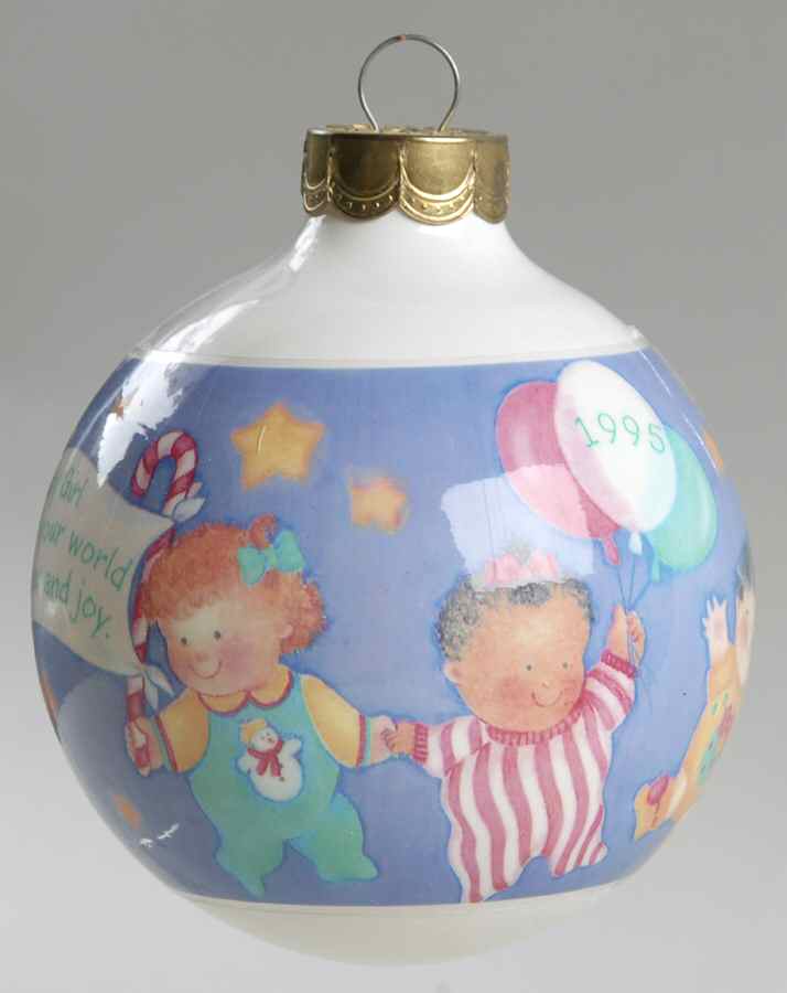 1995 Hallmark Christmas Ornaments Baby First Christmas-Girl - No Box by Hallmark Gold Crown-1