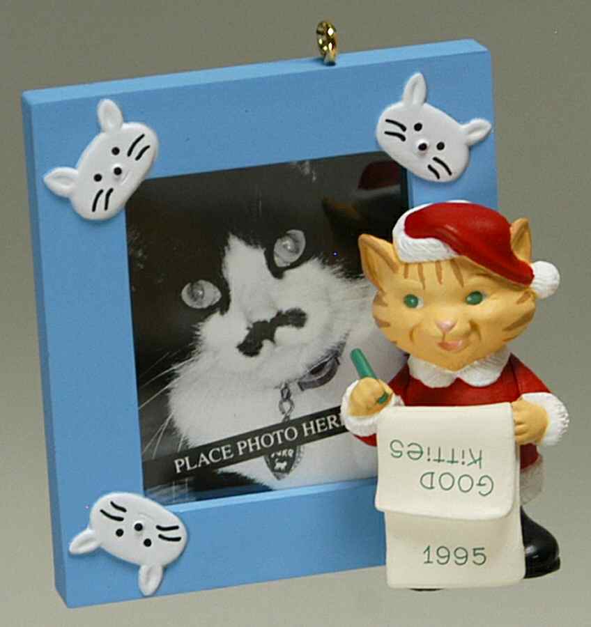 1995 Hallmark Christmas Ornaments Special Cat-Photo Holder - Boxed by Hallmark Gold Crown-1