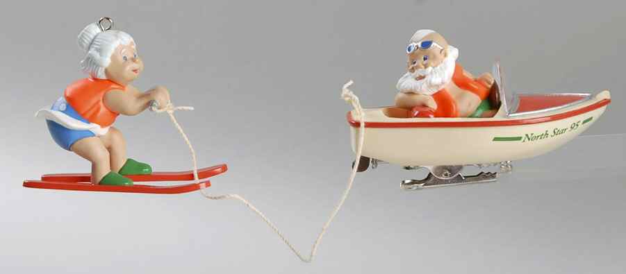 1995 Hallmark Christmas Ornaments Water Sports - Boxed by Hallmark Gold Crown-1