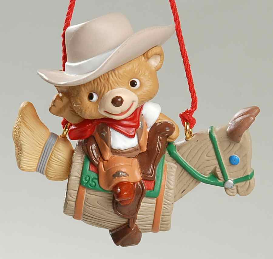 1995 Hallmark Christmas Ornaments Barrel Back Rider - Boxed by Hallmark Gold Crown-1