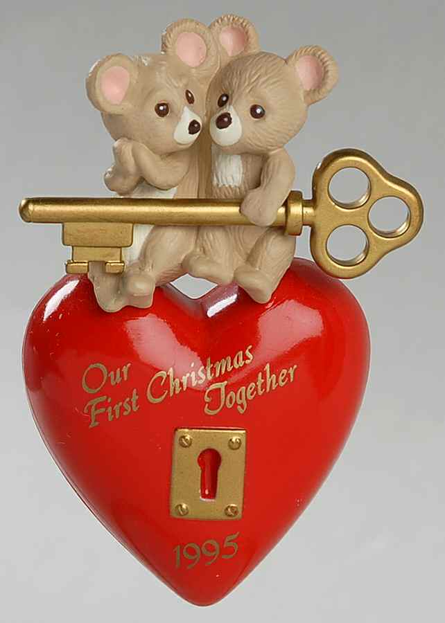 1995 Hallmark Christmas Ornaments Our First Christmas Together - No Box by Hallmark Gold Crown-1