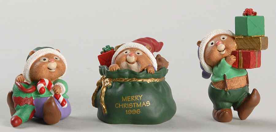 1996 Hallmark Christmas Ornaments Santa's Helpers - Boxed by Hallmark Gold Crown-1