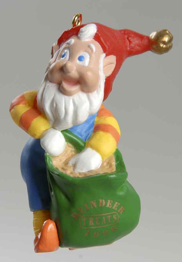 1996 Hallmark Christmas Ornaments Rudolph's Helper-Miniature - Boxed by Hallmark Gold Crown-1