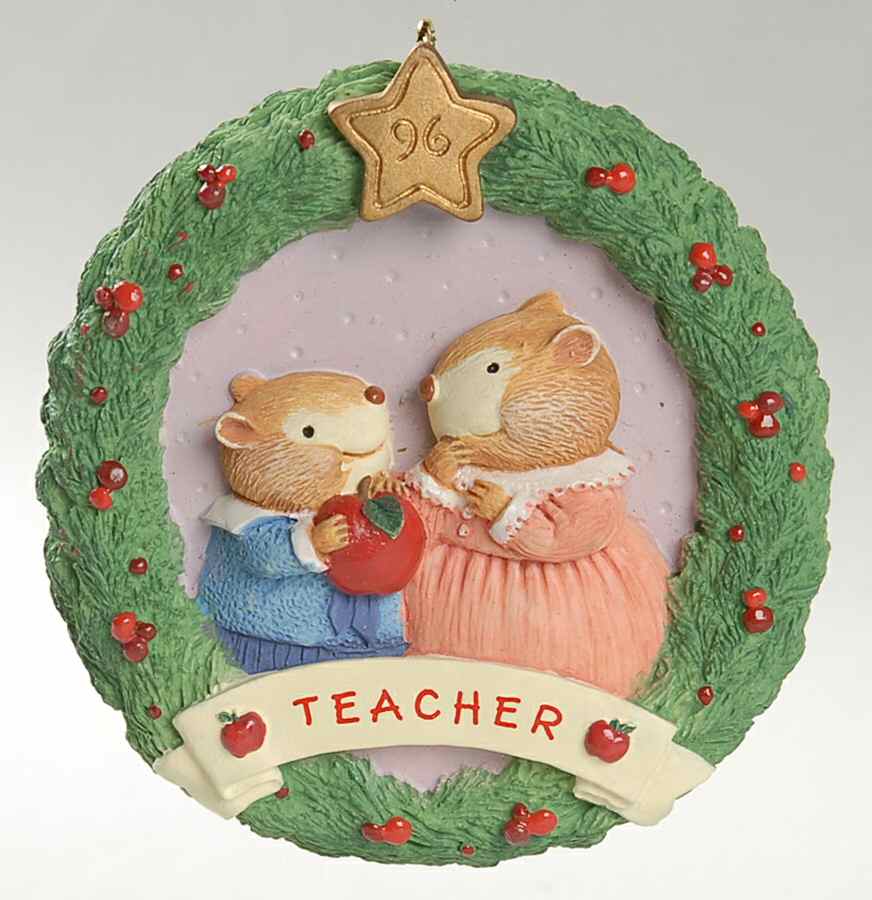 1996 Hallmark Christmas Ornaments Apple For The Teacher - No Box by Hallmark Gold Crown-1