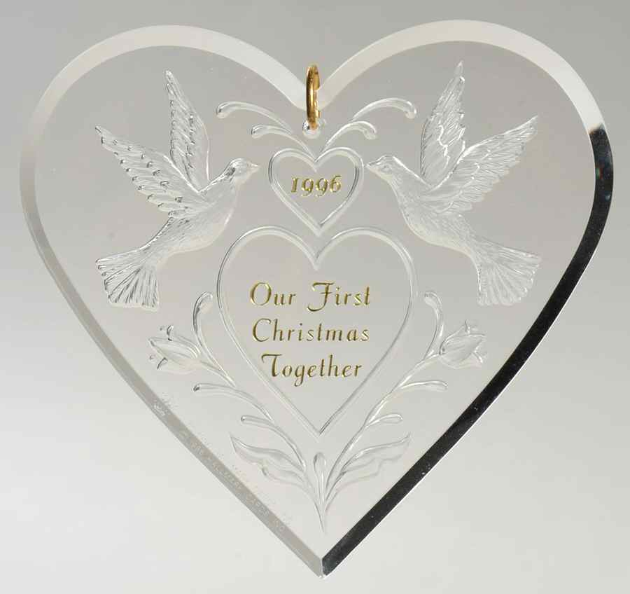 1996 Hallmark Christmas Ornaments Our First Christmas Together - No Box by Hallmark Gold Crown-1
