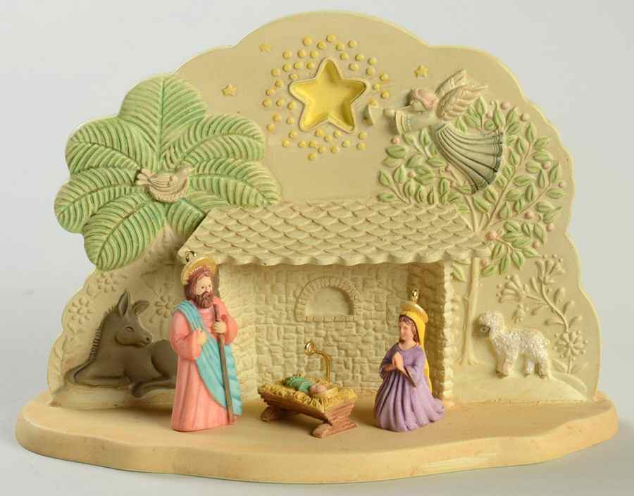 1996 Hallmark Christmas Ornaments O Holy Night-Set Of 4 - Boxed by Hallmark Gold Crown-1