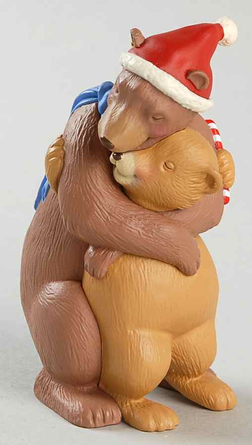 1996 Hallmark Christmas Ornaments Mom And Dad-Two Bears Hugging - Boxed by Hallmark Gold Crown-1