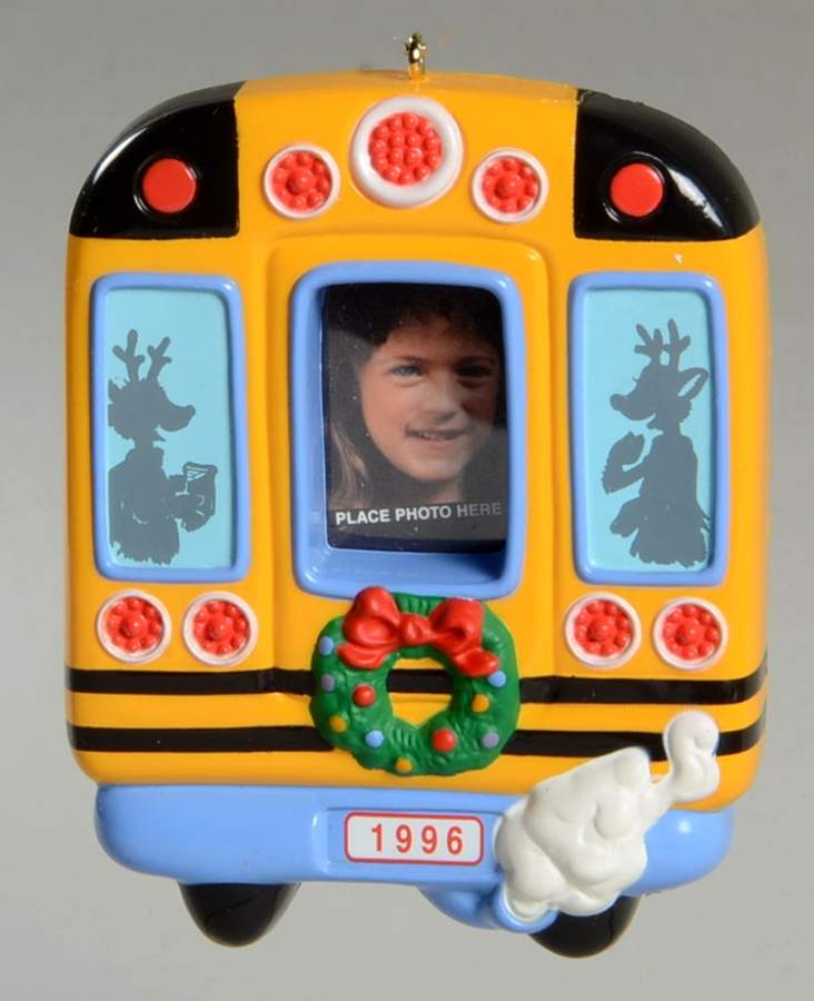 1996 Hallmark Christmas Ornaments On My Way-Photo Holder - Boxed by Hallmark Gold Crown-1