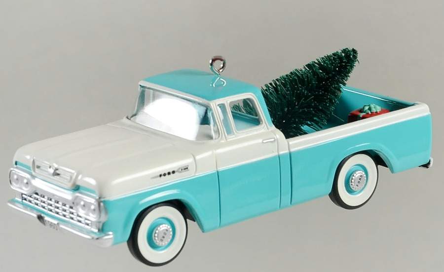 All American Trucks 2008-1960 F-100 #14 - Boxed by Hallmark Gold Crown-1