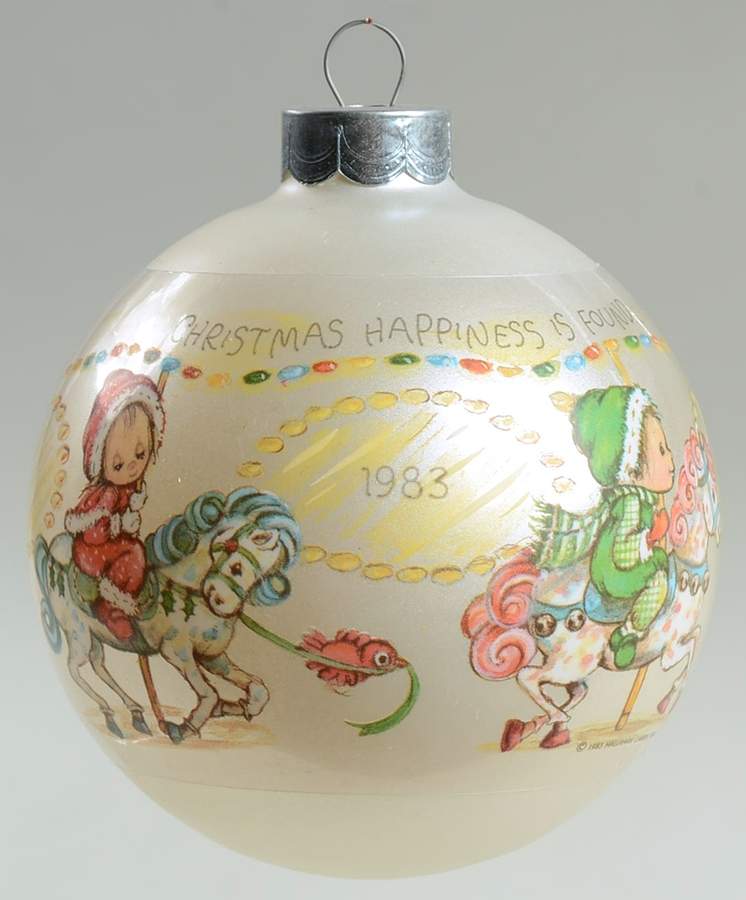 Betsey Clark Annual Ornaments Christmas Happiness Is Found...Wherever  - Boxed by Hallmark Gold Crown-1