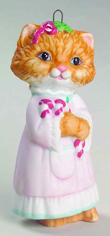 Christmas Kitty Kitty With Candy Canes-1991 - No Box by Hallmark Gold Crown-1