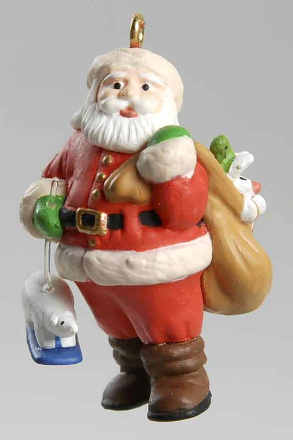 Centuries of Santa-Miniature Centuries Of Santa - Boxed by Hallmark Gold Crown-1