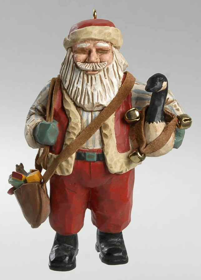 Folk Art Americana Santa's Merry Path - Boxed by Hallmark Gold Crown-1