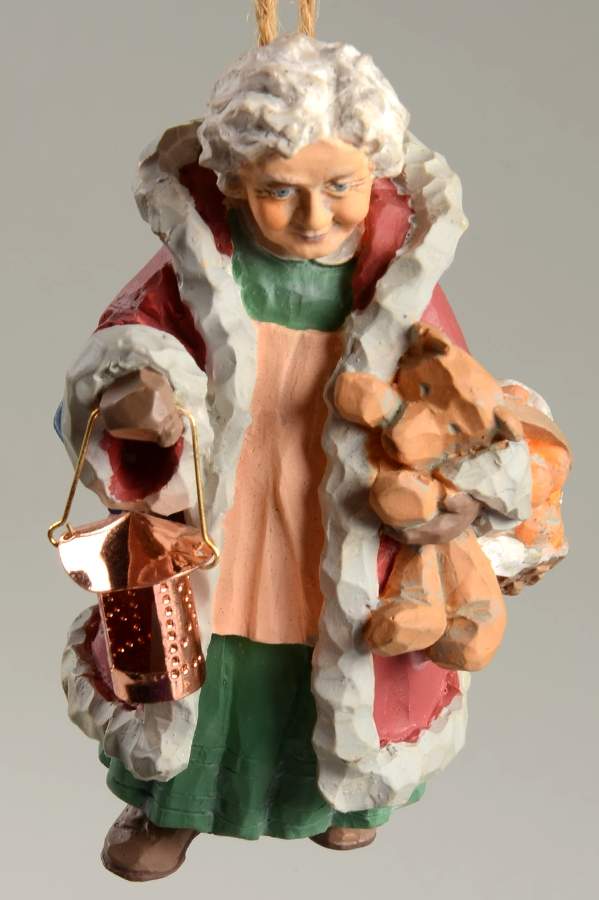 Folk Art Americana Mrs Claus - Boxed by Hallmark Gold Crown-1