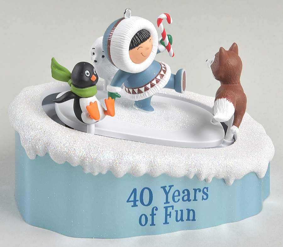 Frosty Friends 2019-40th Anniversary Magic Motion - Boxed by Hallmark Gold Crown-1